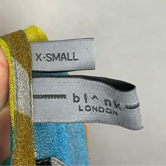 Anthropologie Bl-nk Miranda Peasant Blouse Colorful Abstract Print Size XS Women - Picture 14 of 15